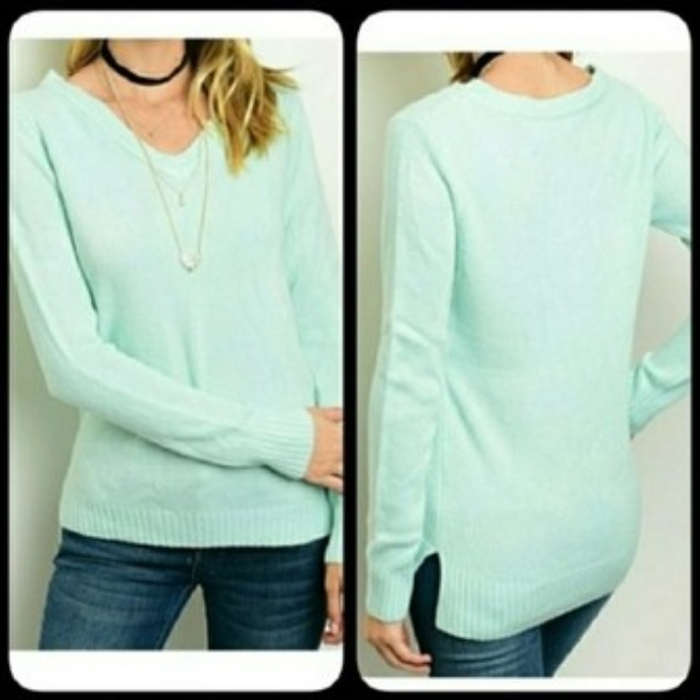 ***CLOSET CLOSING*** Light Green Sweater Mint